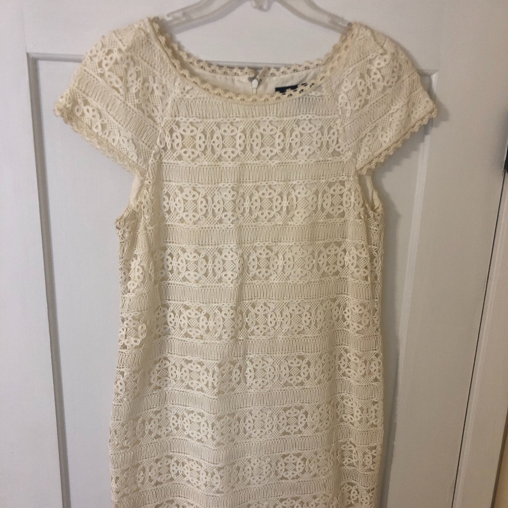 French Connection off white lace mini dress
